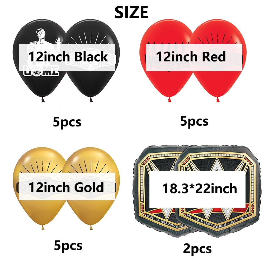 Weletric wrestling balloons variety pack adds color and excitement to kids' boxing themed parties.