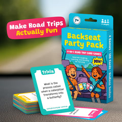 Well Balanced road-trip-games cards contents preview riddles and trivia for kids.