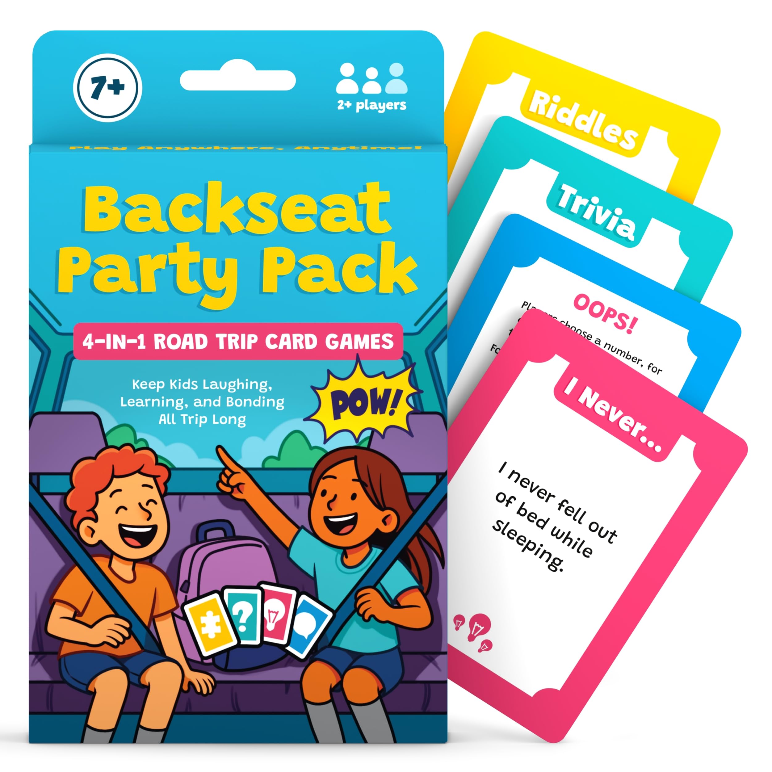 Well Balanced road-trip-games durable cards for car trips and camping.