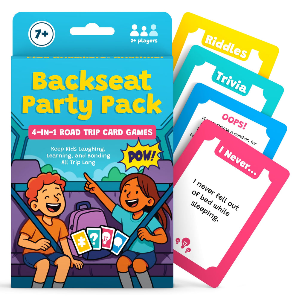Well Balanced road-trip-games durable cards for car trips and camping.
