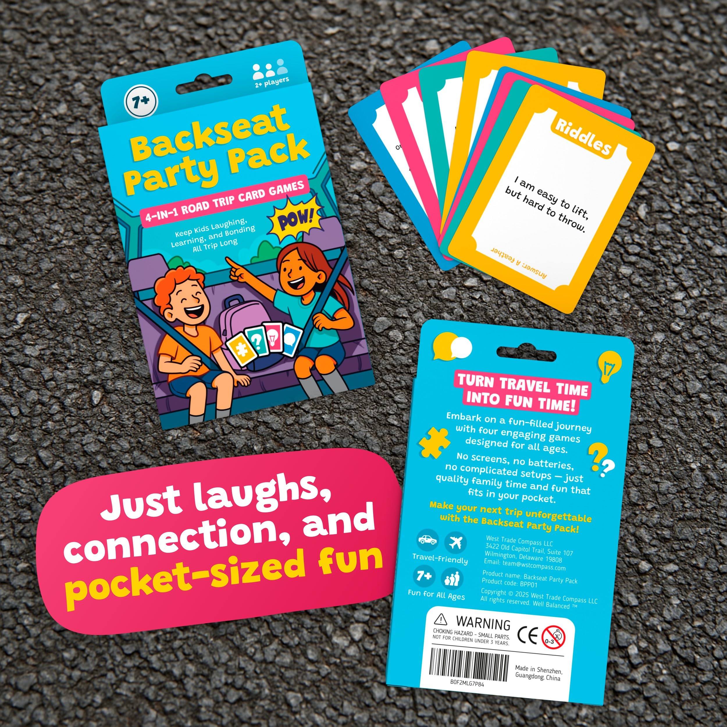 Well Balanced road-trip-games travel-friendly design with no loose pieces.