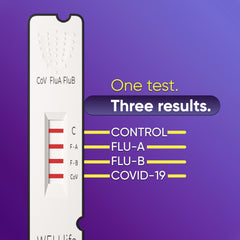 WELL LIFE rapid test result strip clearly shows lines within minutes