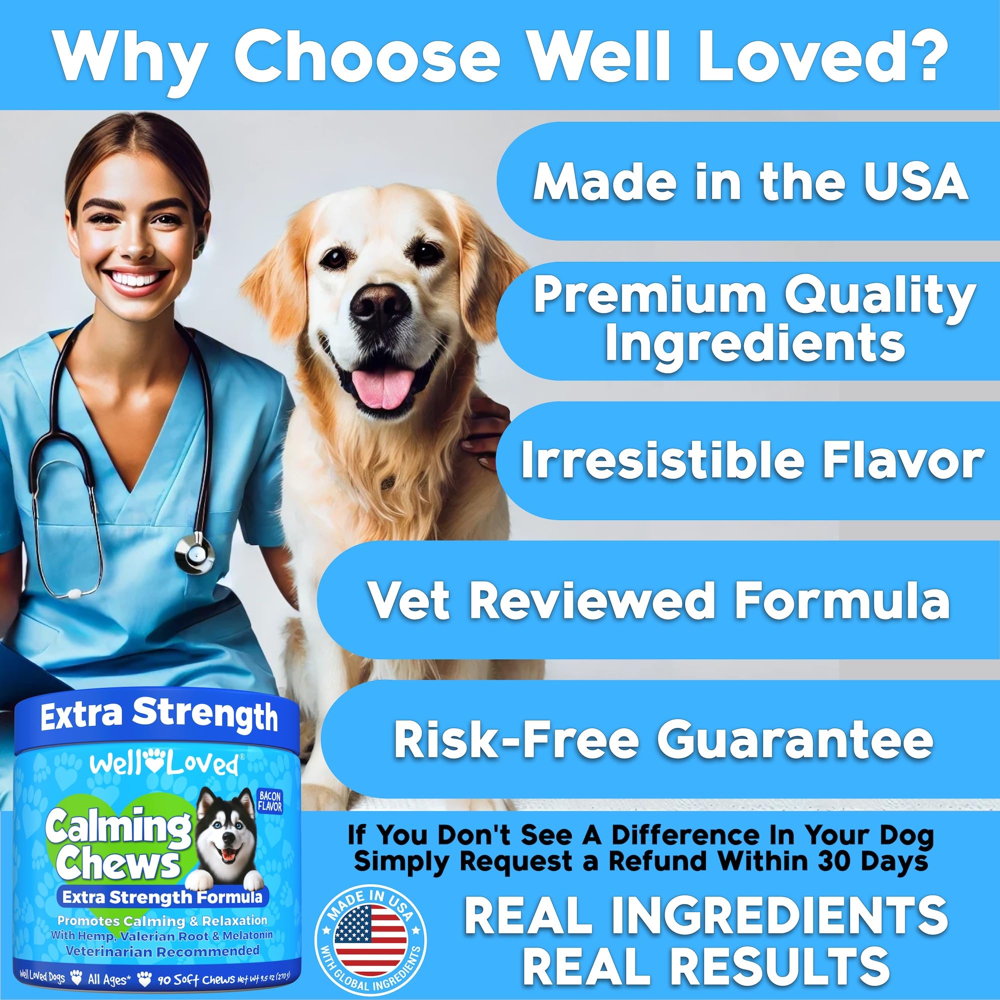 Well Loved Grain Free, dairy-free dog chews for sensitive stomachs.