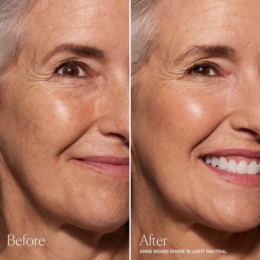 Bamboo Stem Powder in Well People formula absorbing oil on skin.