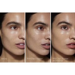 Daygleamer on cheek during application for a radiant, makeup-ready glow.