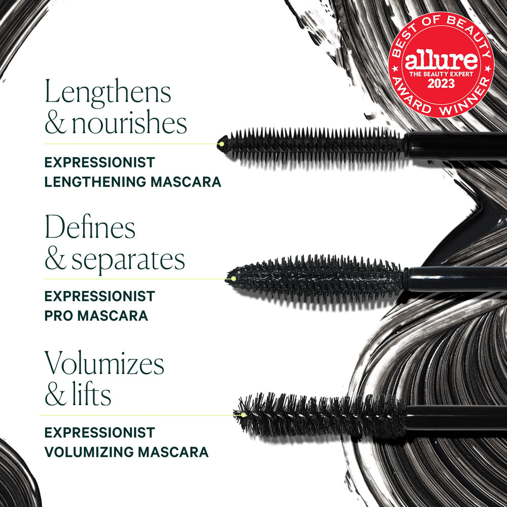 Well People Expressionist Mascara with jojoba oil and rice bran nourishes lashes.