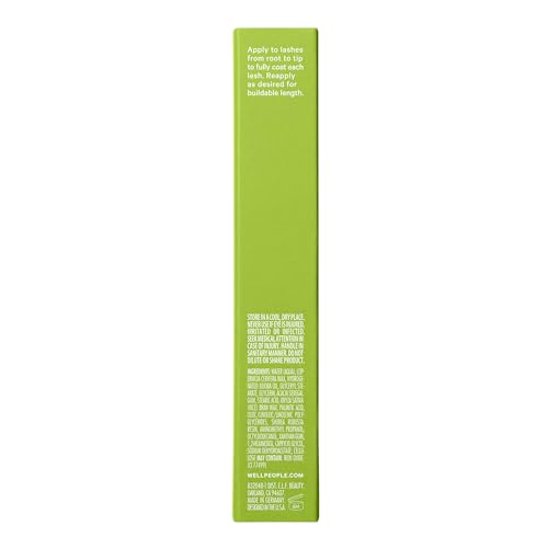 Well People Expressionist Mascara on lashes demonstrating dramatic length and defined separation.