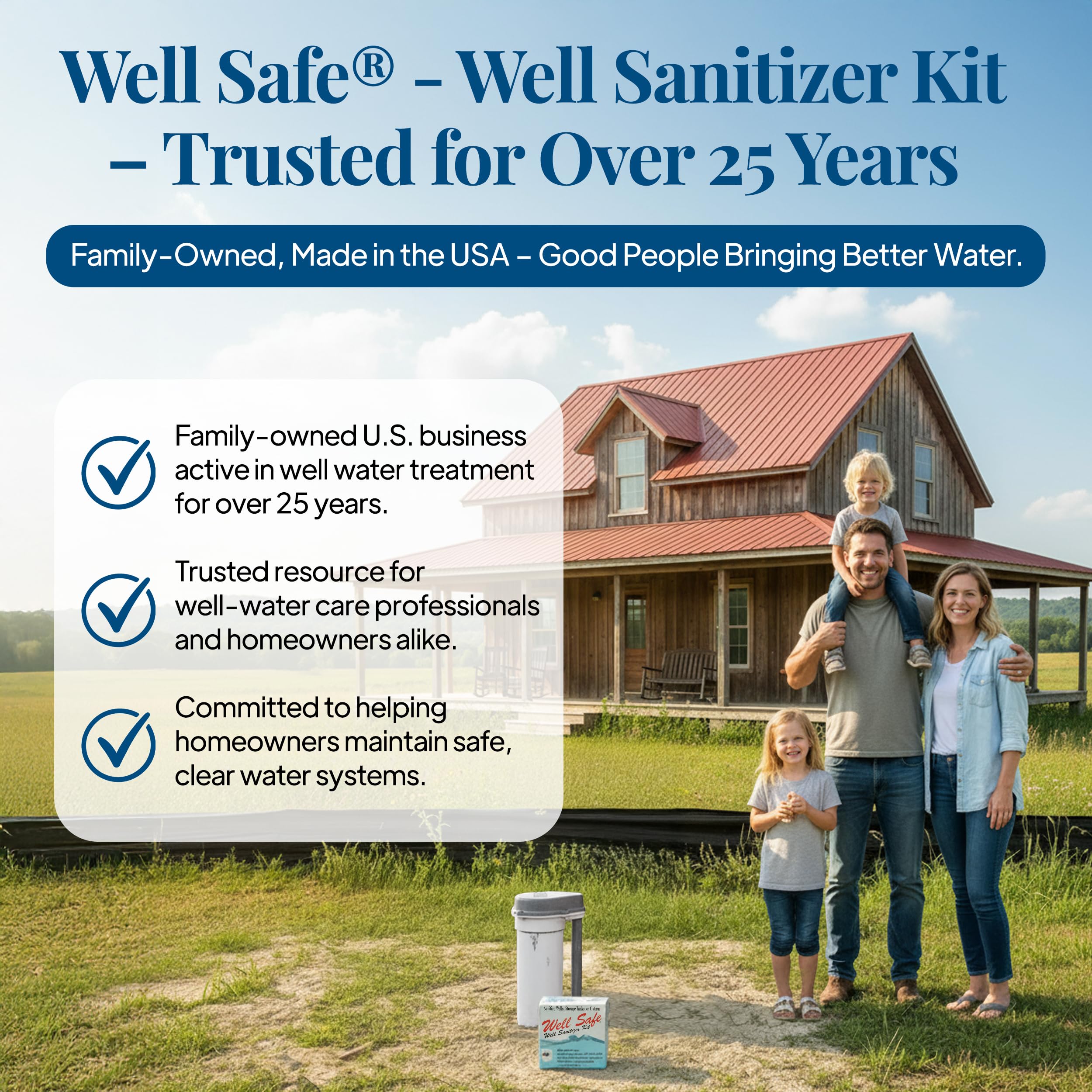 Well Safe treated water with improved taste and odor