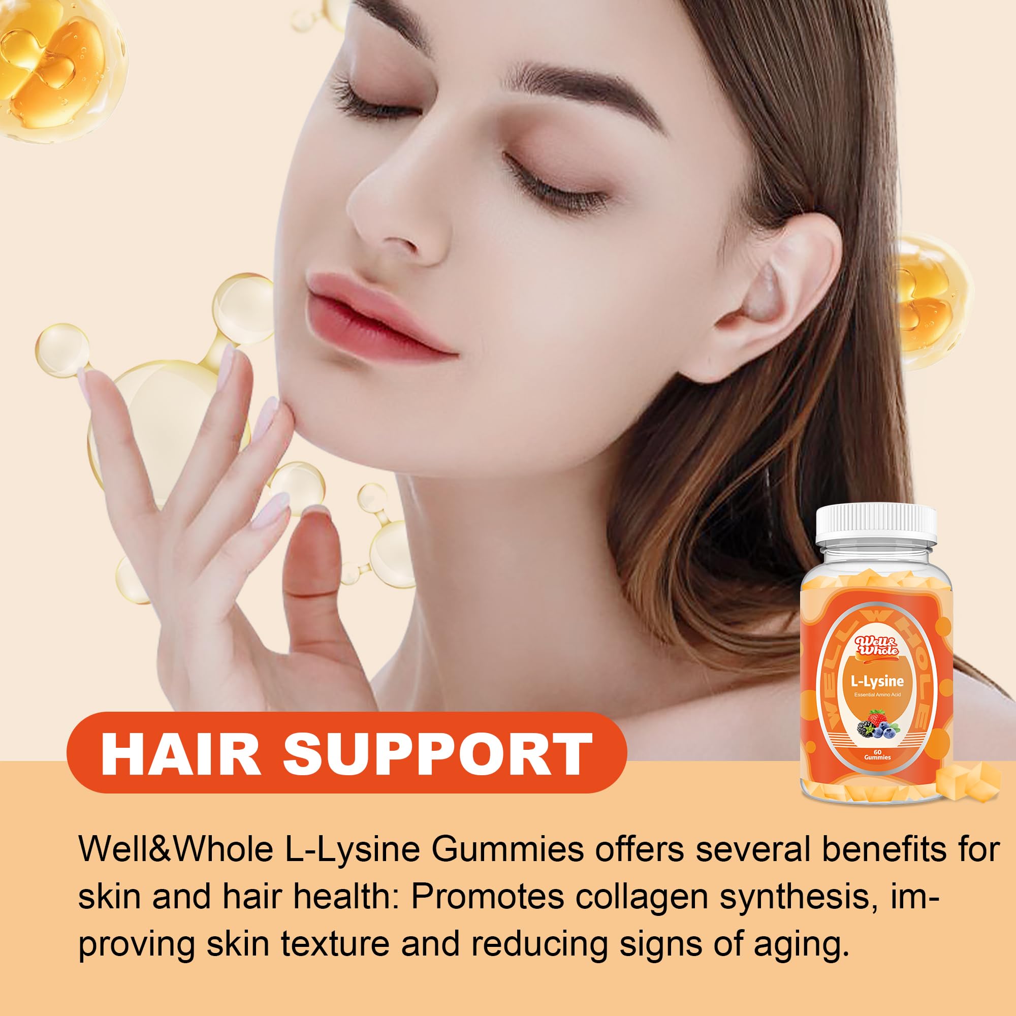 Well&Whole L-Lysine Gummies vitamin B12 detail 1000 mcg per two gummies