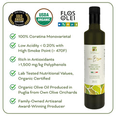 WellEatable tasting glass reveals artichoke and peppery notes in the oil.