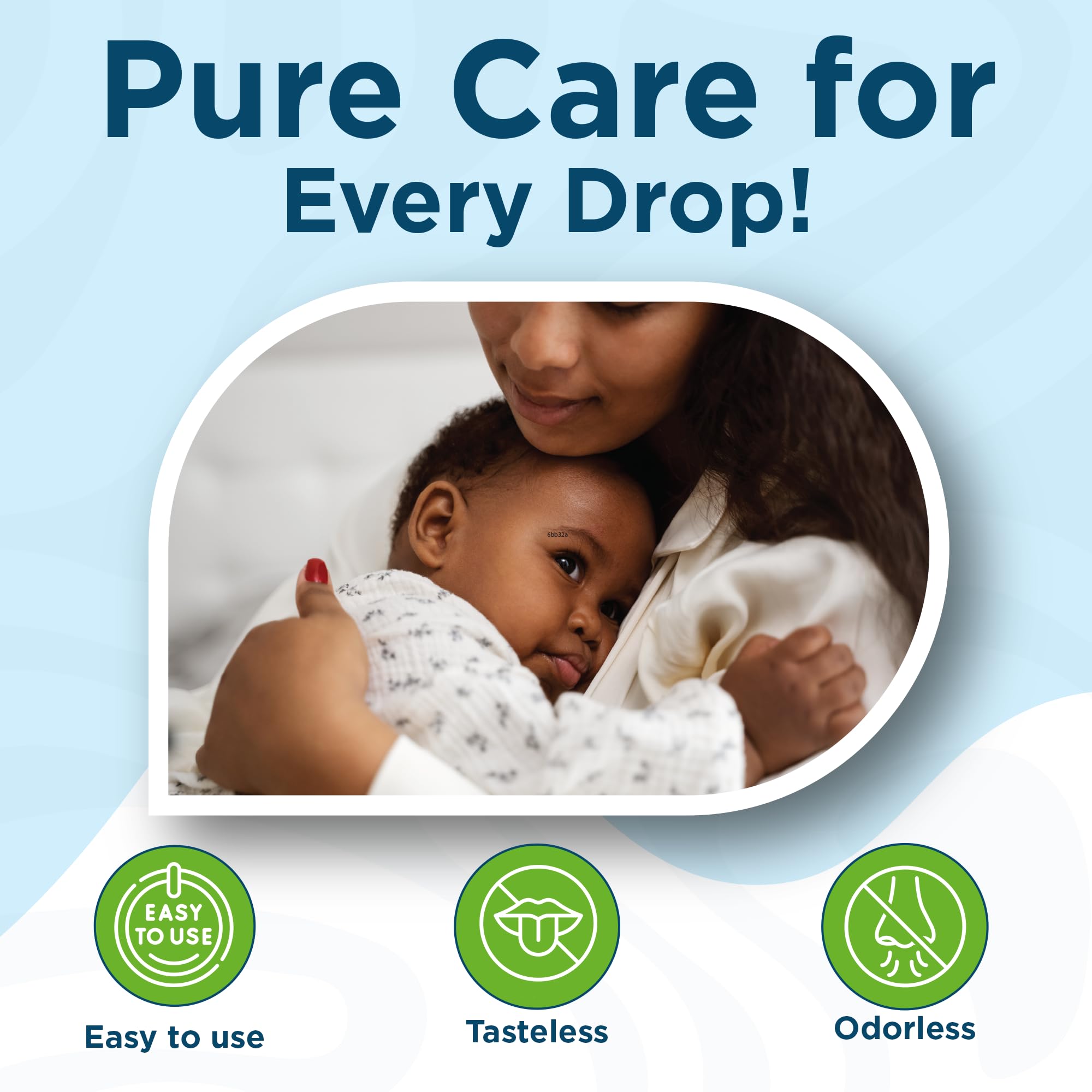 Wellements probiotic drops spoon-friendly for mixing with milk.