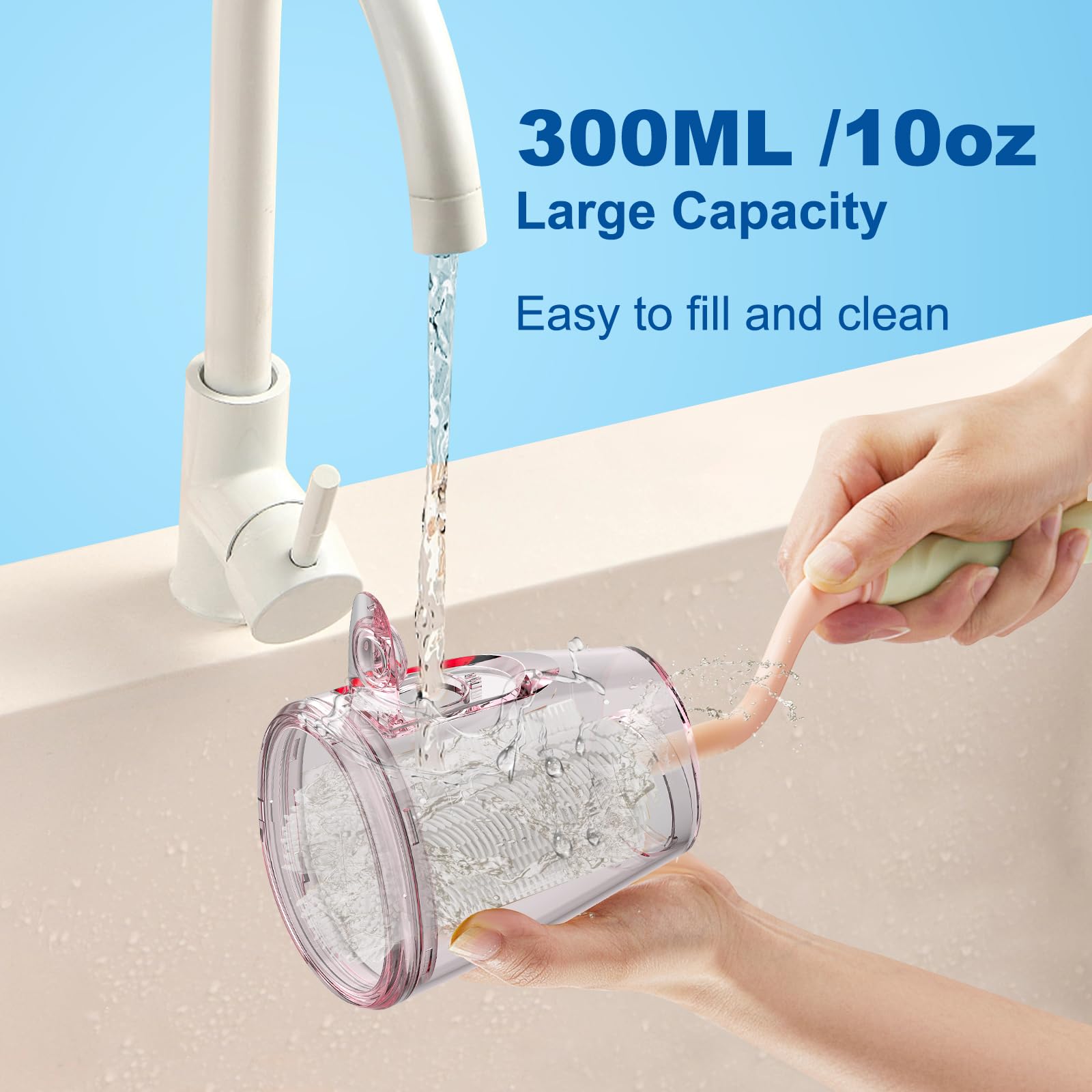 WellLeo flosser battery life up to 30 days per charge.