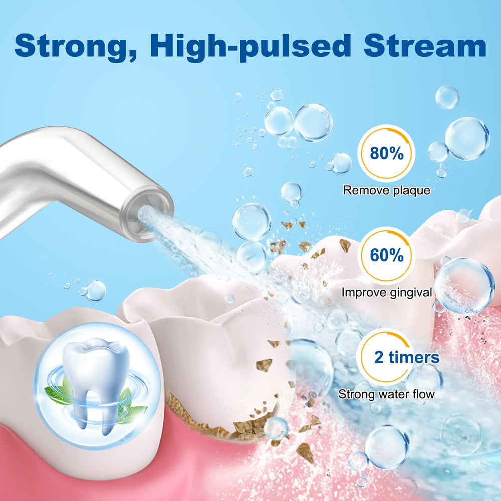 WellLeo flosser IPX7 waterproof for safe use in bathrooms.