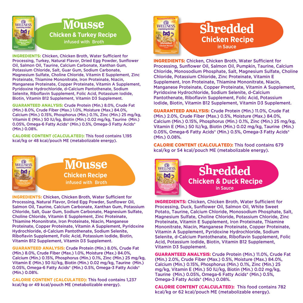 Wellness Appetizing Entrées no artificial flavors or carrageenan in the recipes.