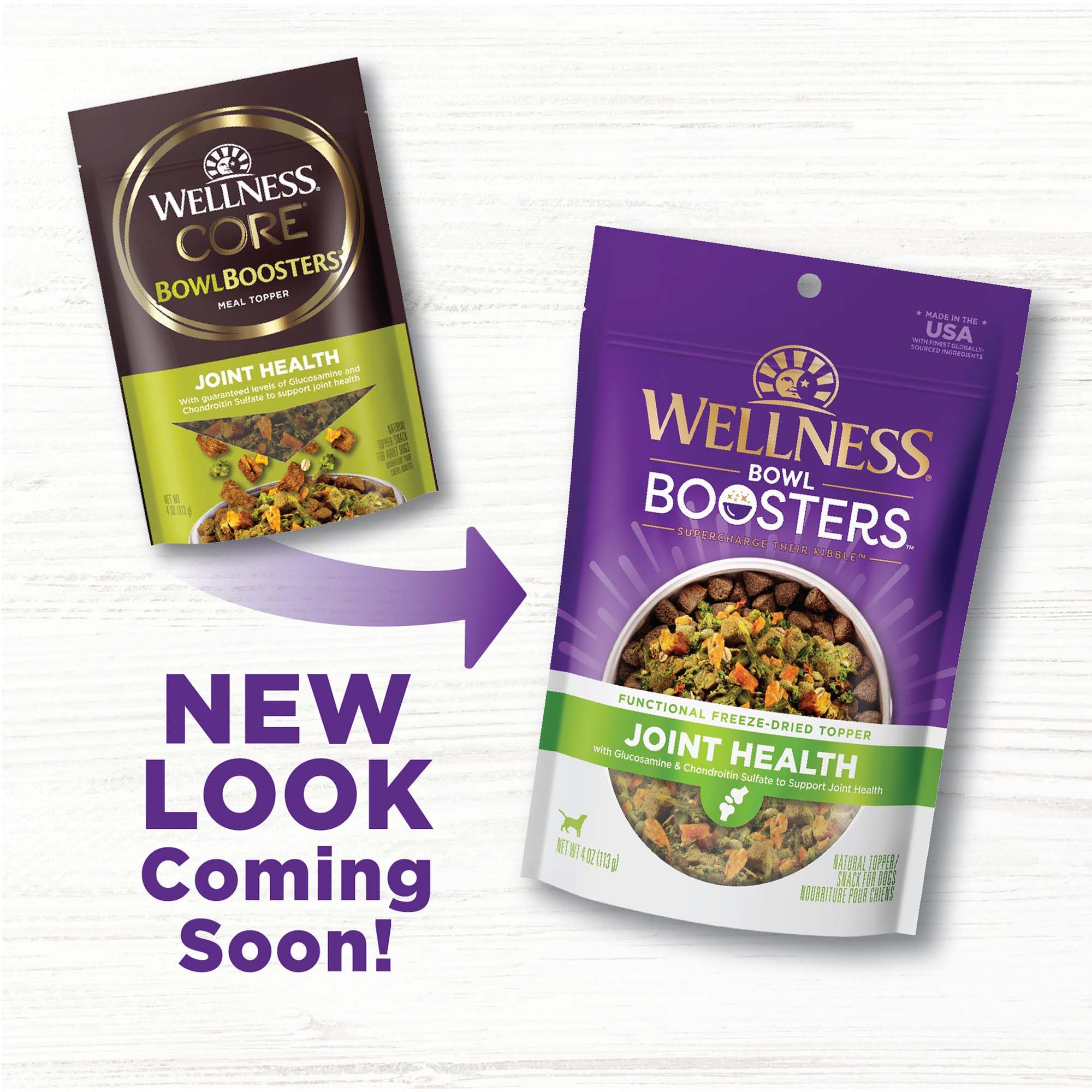 Wellness Bowl Boosters – poulet séché, saveur attrayante pour chiens gourmands.