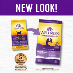Wellness Complete Health chicken-turkey meal kibble provides balanced protein.