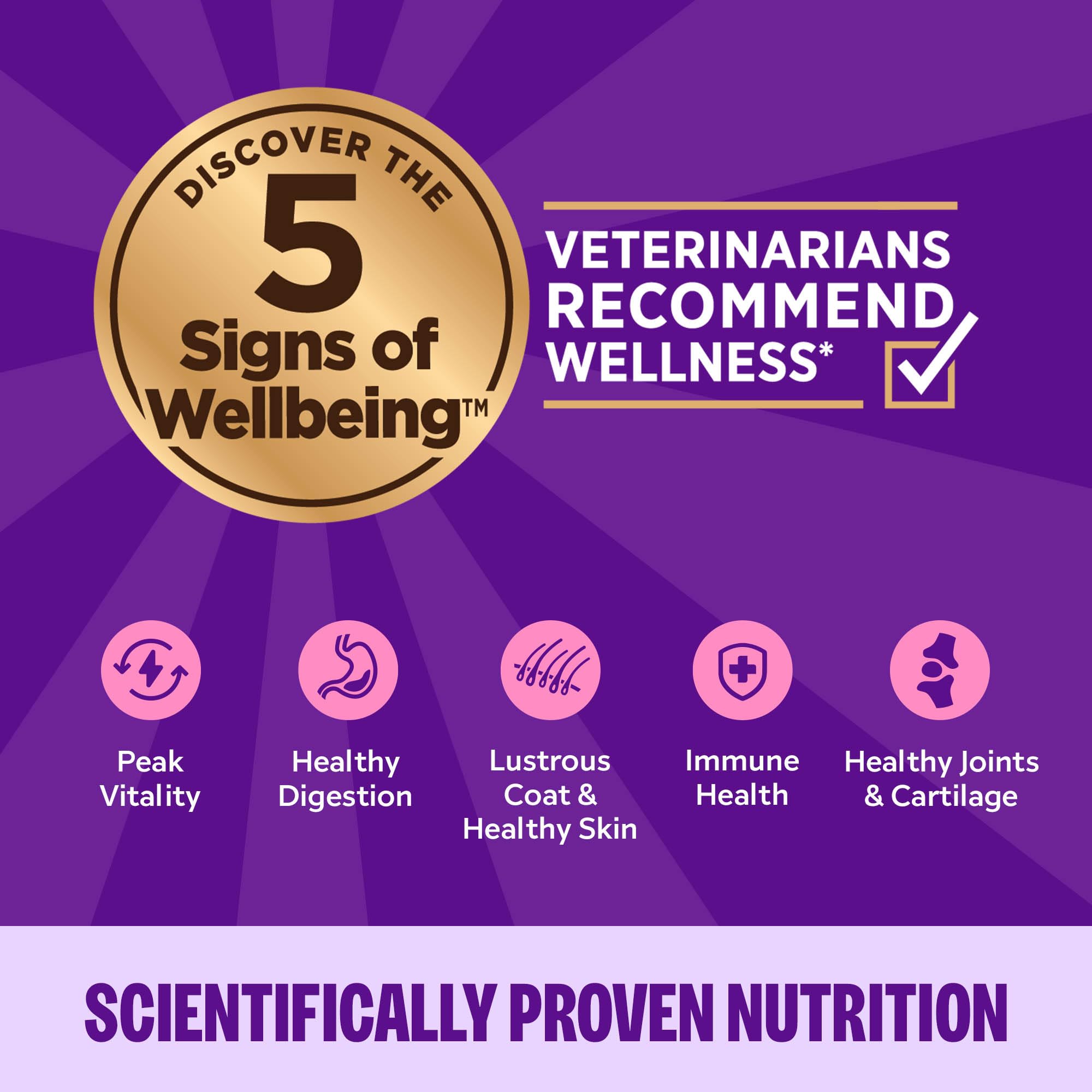 Wellness Complete Health grain-free wet cat food provides protein-first nutrition.