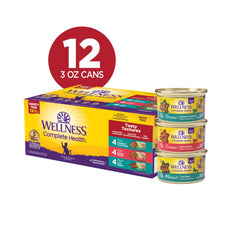 Wellness Complete Health gravy chicken-tuna can showcases balanced nutrition for daily meals.