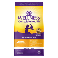 Wellness Complete Health Indoor Chicken bowl: supports indoor cat energy and digestion.