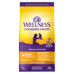 Wellness Complete Health Indoor Chicken Recipe bag front for indoor cats daily nutrition