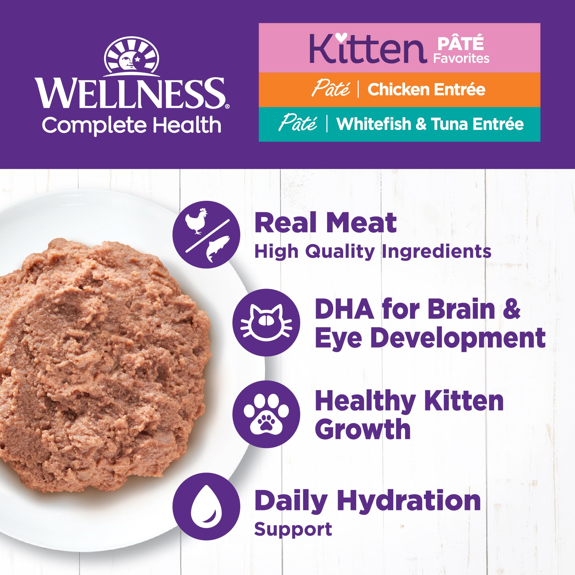 Wellness Complete Health Pate kitten whitefish-pate: moisture-rich option for hydration