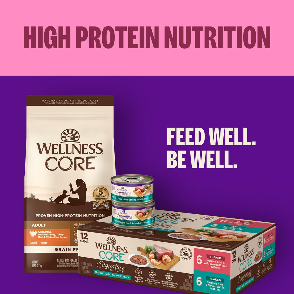No corn, wheat, or soy in Wellness CORE Signature Selects formulas