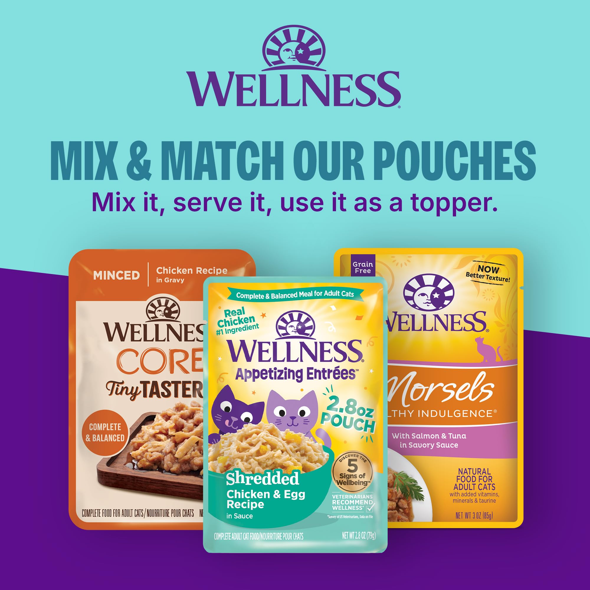 Catisfaction Guaranteed by Wellness nutritionists and veterinarians for cat happiness