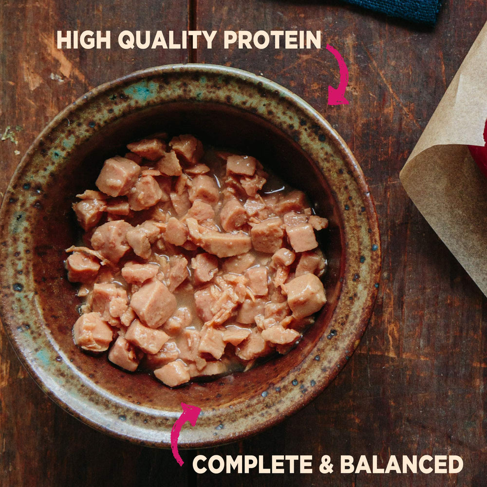 Wellness CORE Chunky Chicken and Chicken Liver Entree in Gravy for small dogs.