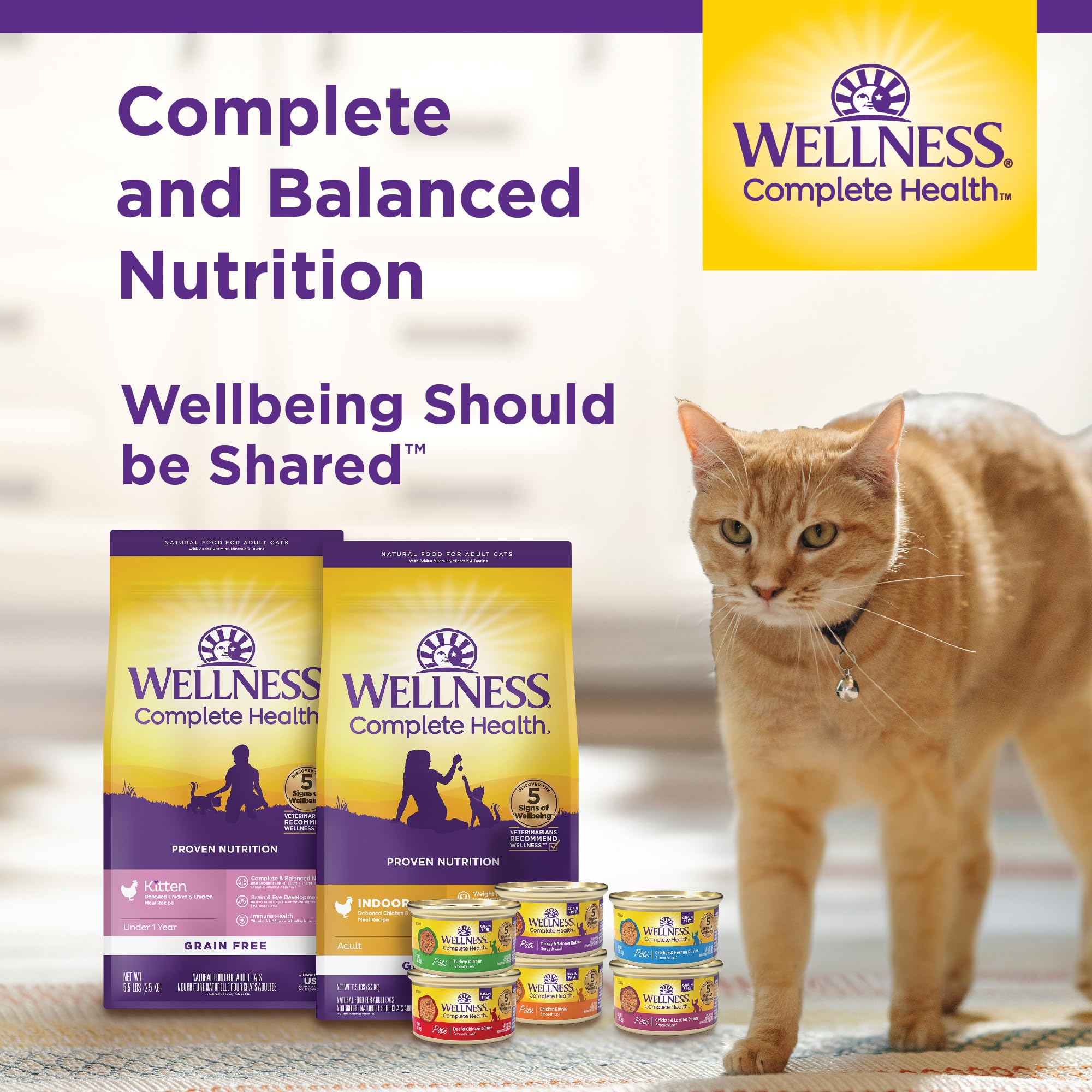 Balanced minerals in Wellness senior formula aiding hydration and dental health.