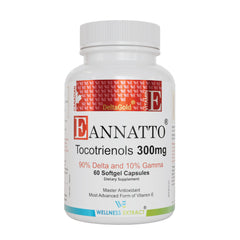 Wellness Extract annatto tocotrienols bottle label close-up for antioxidant support