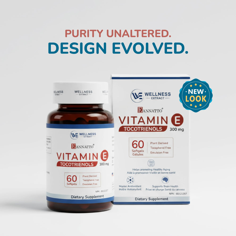 Wellness Extract packaging highlights non-GMO gluten-free attributes for clean supplements