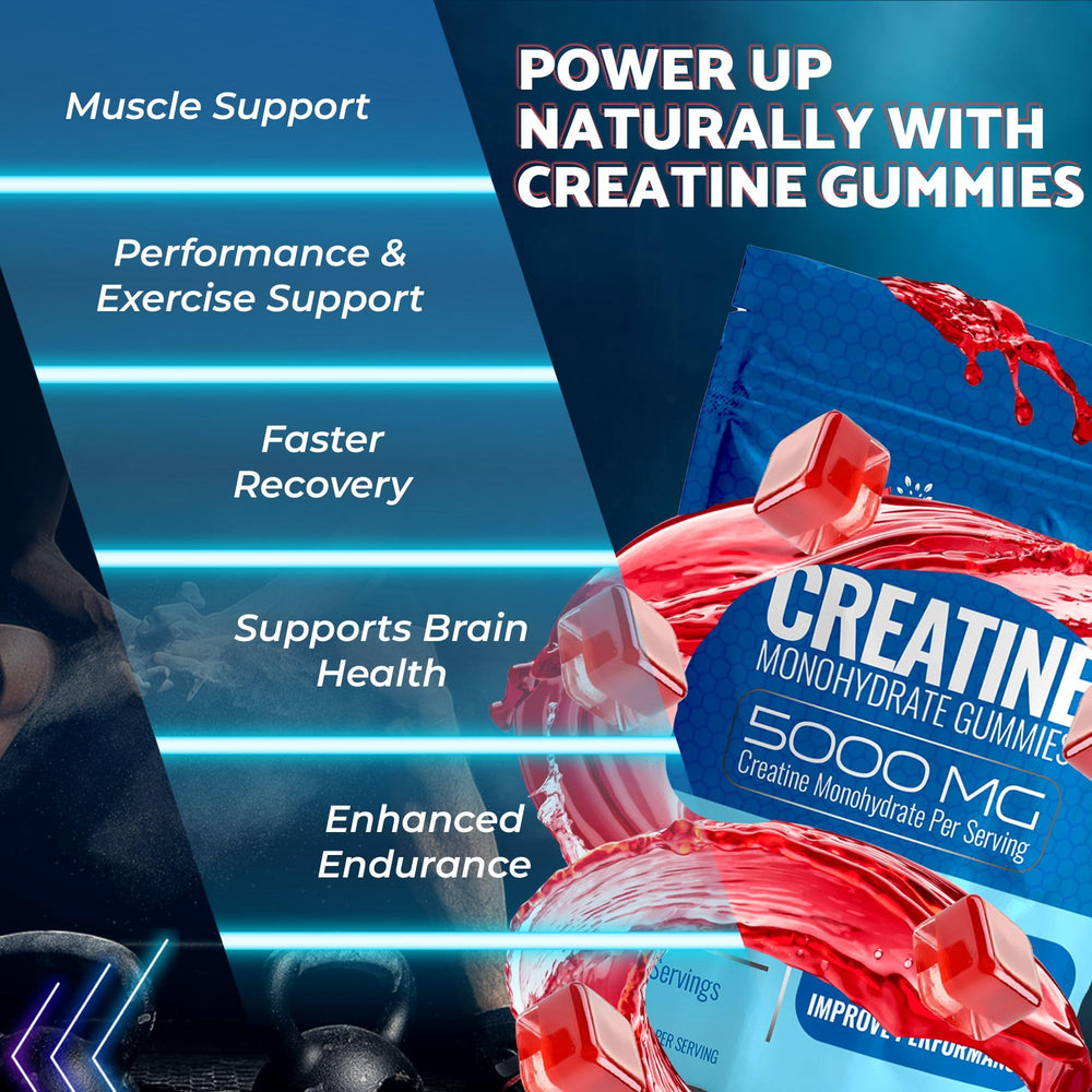 Close-up of WELLNESS LABSRX strawberry gummy highlighting tasty creatine source.