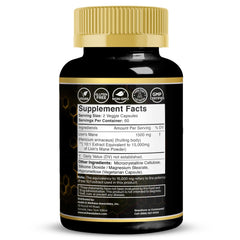 WellnessLabsRx Lions Mane capsules closeup showing easy daily intake.