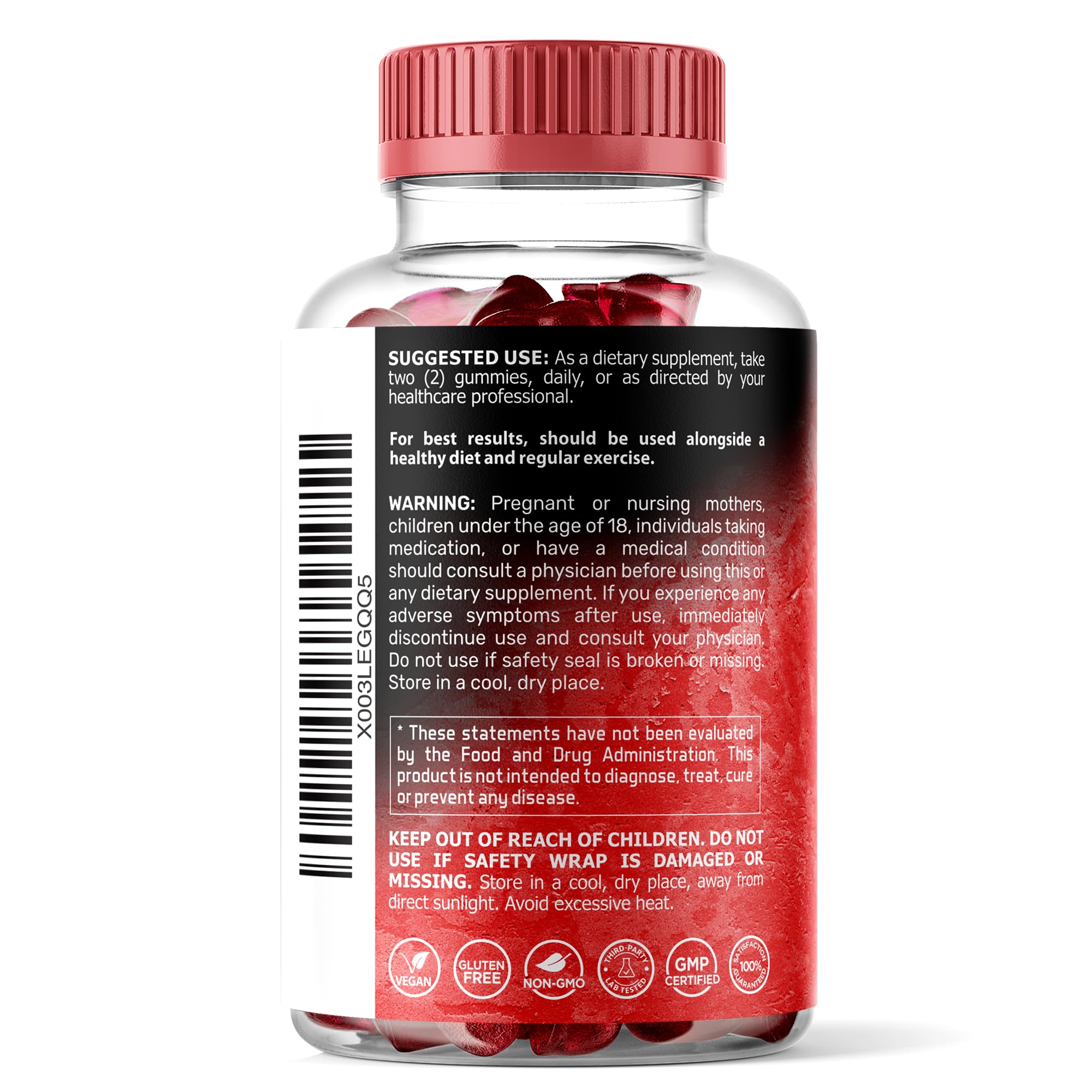 WELLNESS LABSRX two gummies daily serving promotes relaxation and balance.