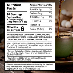 WELLNESS LABSRX Mushroom Coffee cup steaming offers rich aroma and clean energy.