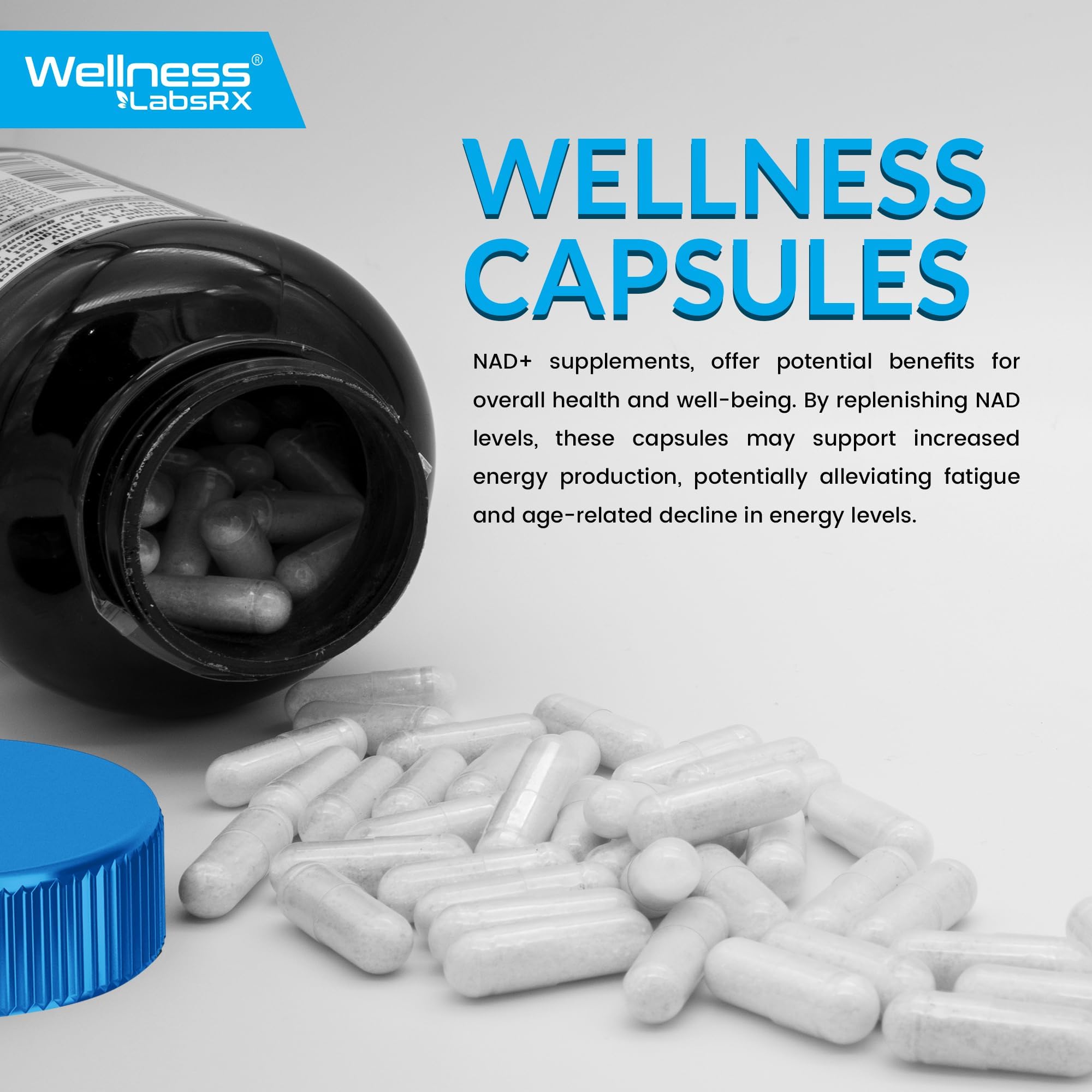 Wellness LabsRx third-party tested NAD supplement bottle