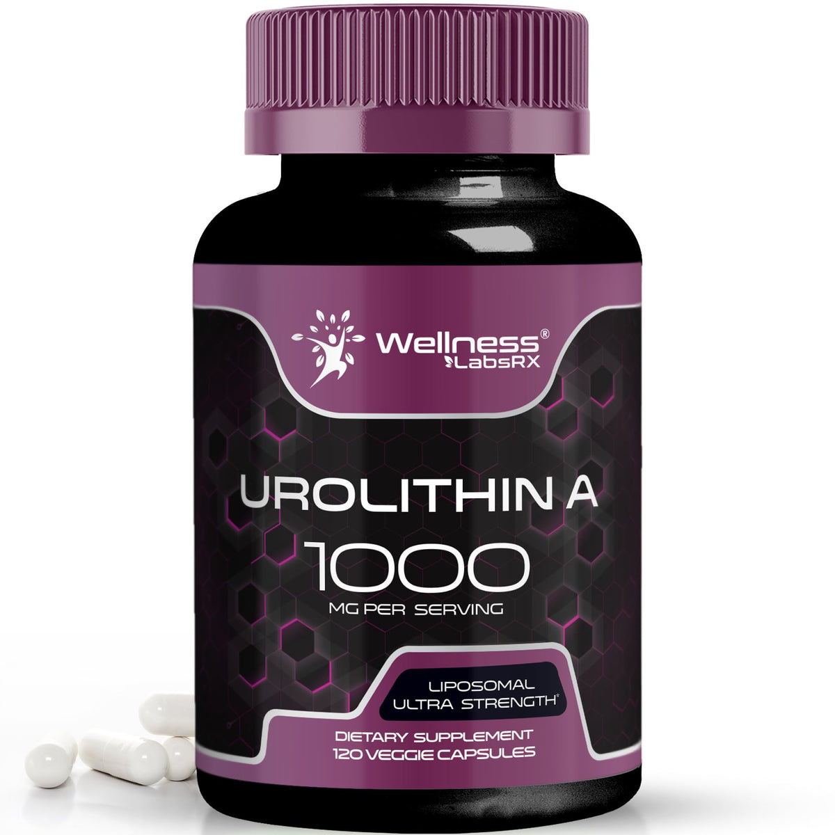 Wellness LabsRx Urolithin A bottle front view for daily energy support