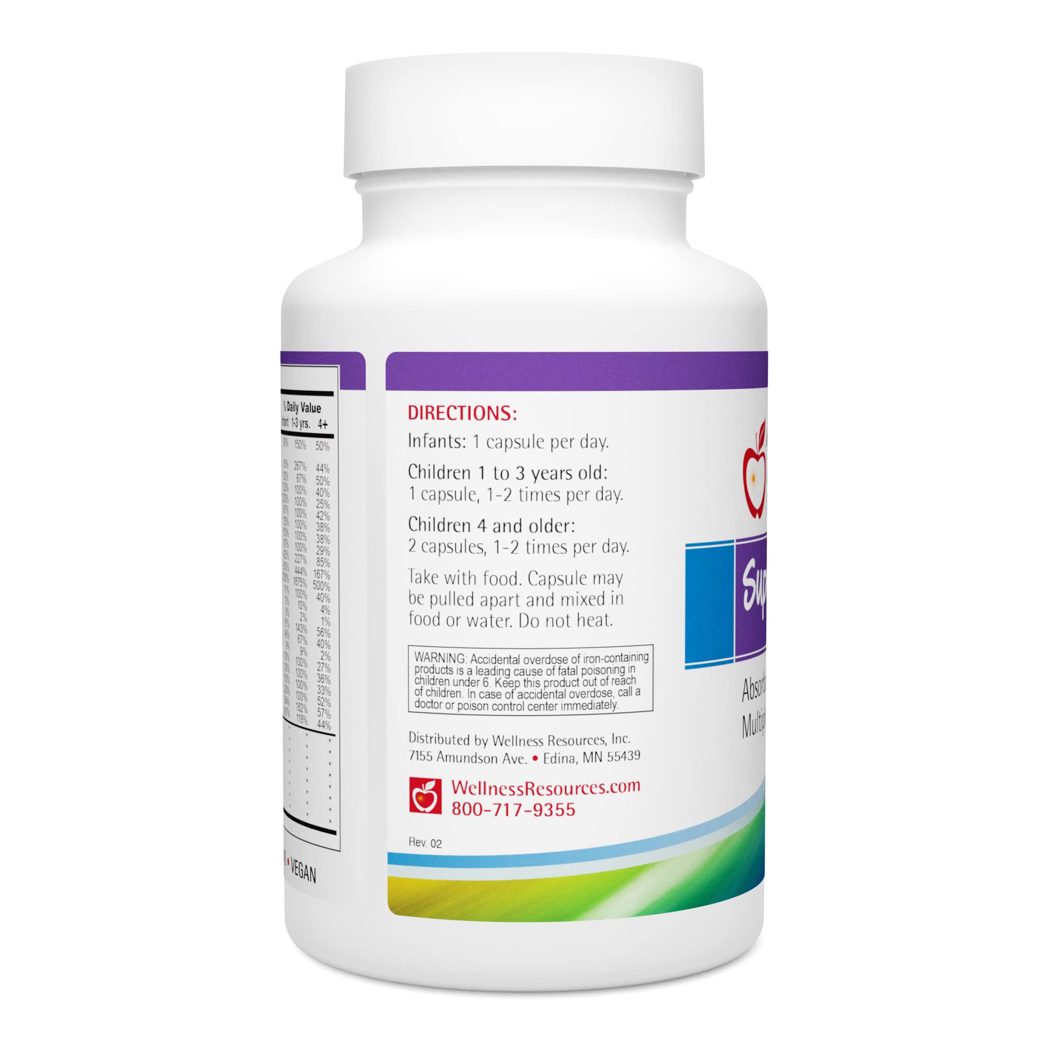 Wellness Resources Super Mini-Multi bottle on desk ready for school-day routine