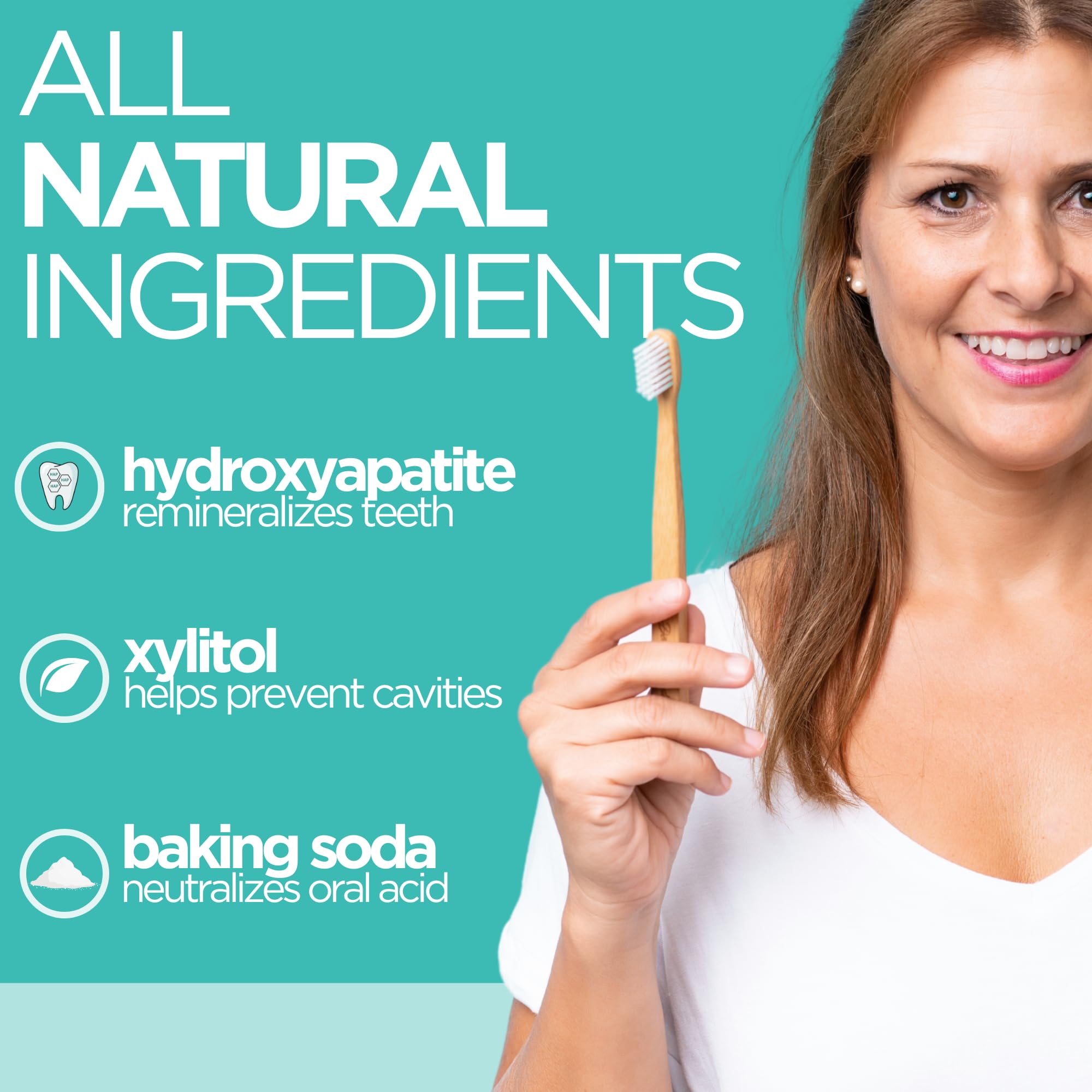 Wellnesse daily use scene shows compatibility with manual or electric brushes