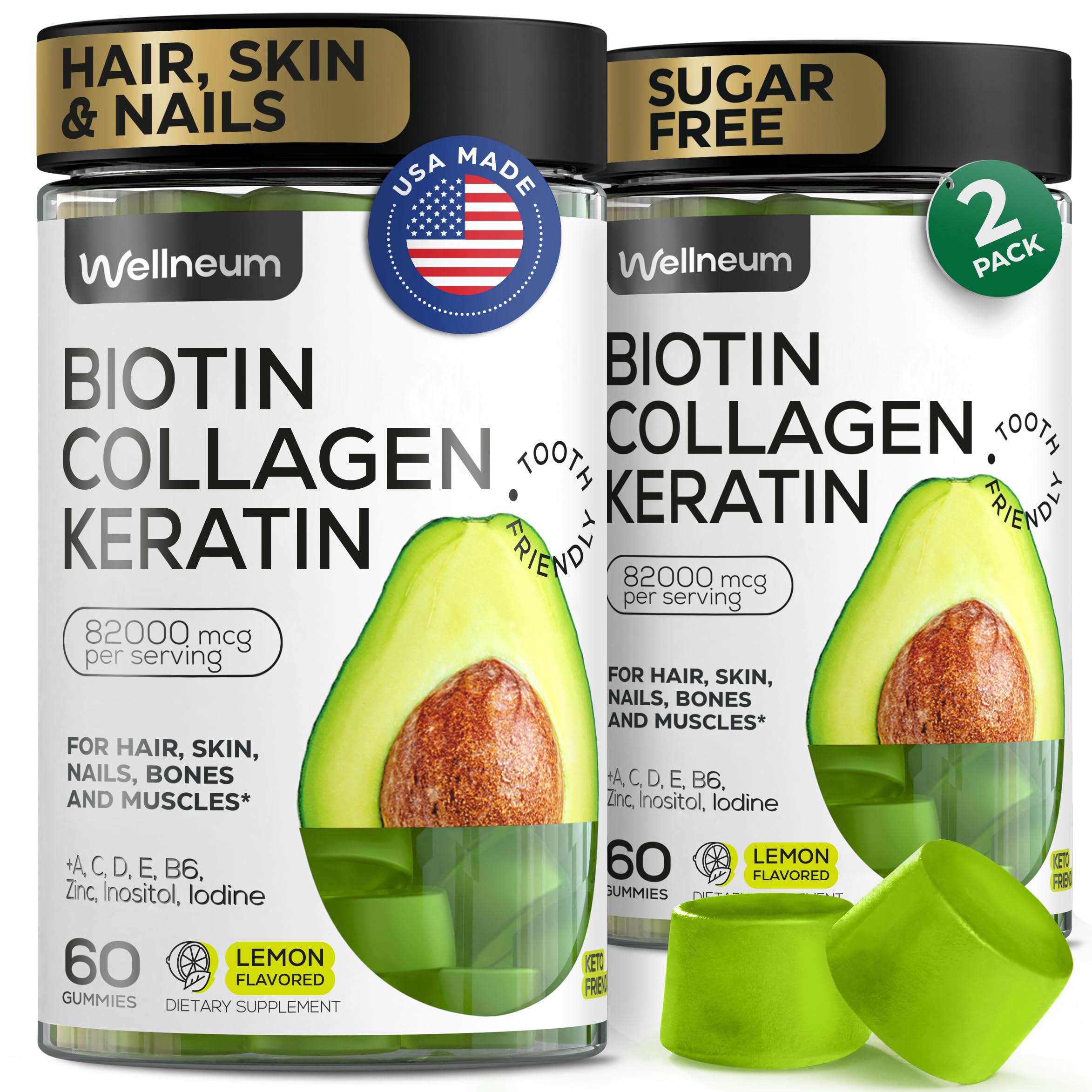 Wellneum Biotin Hair Growth bottle for daily beauty support.