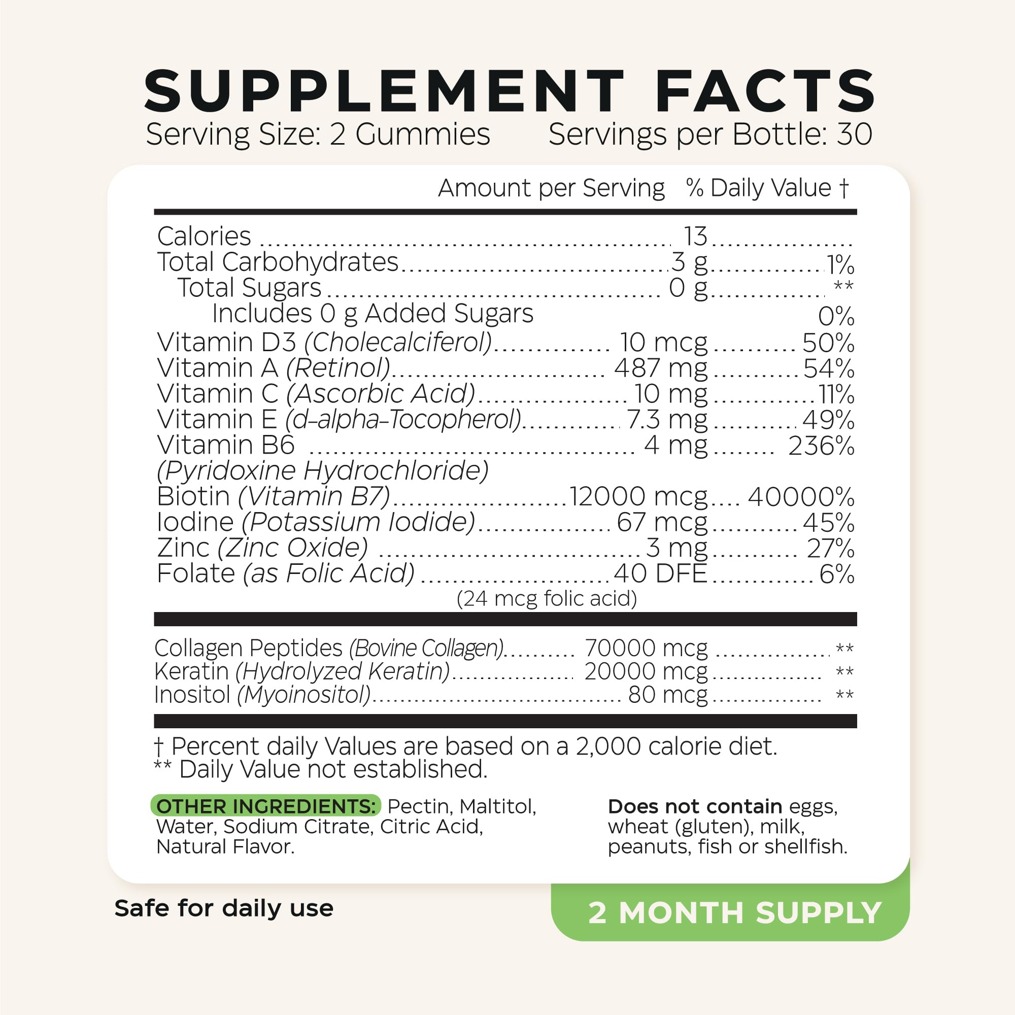Wellneum Collagen Peptides Gummies jar highlighting skin and hair nourishment.