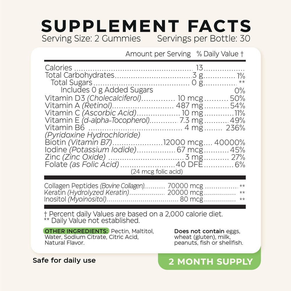 Wellneum Collagen Peptides Gummies jar highlighting skin and hair nourishment.