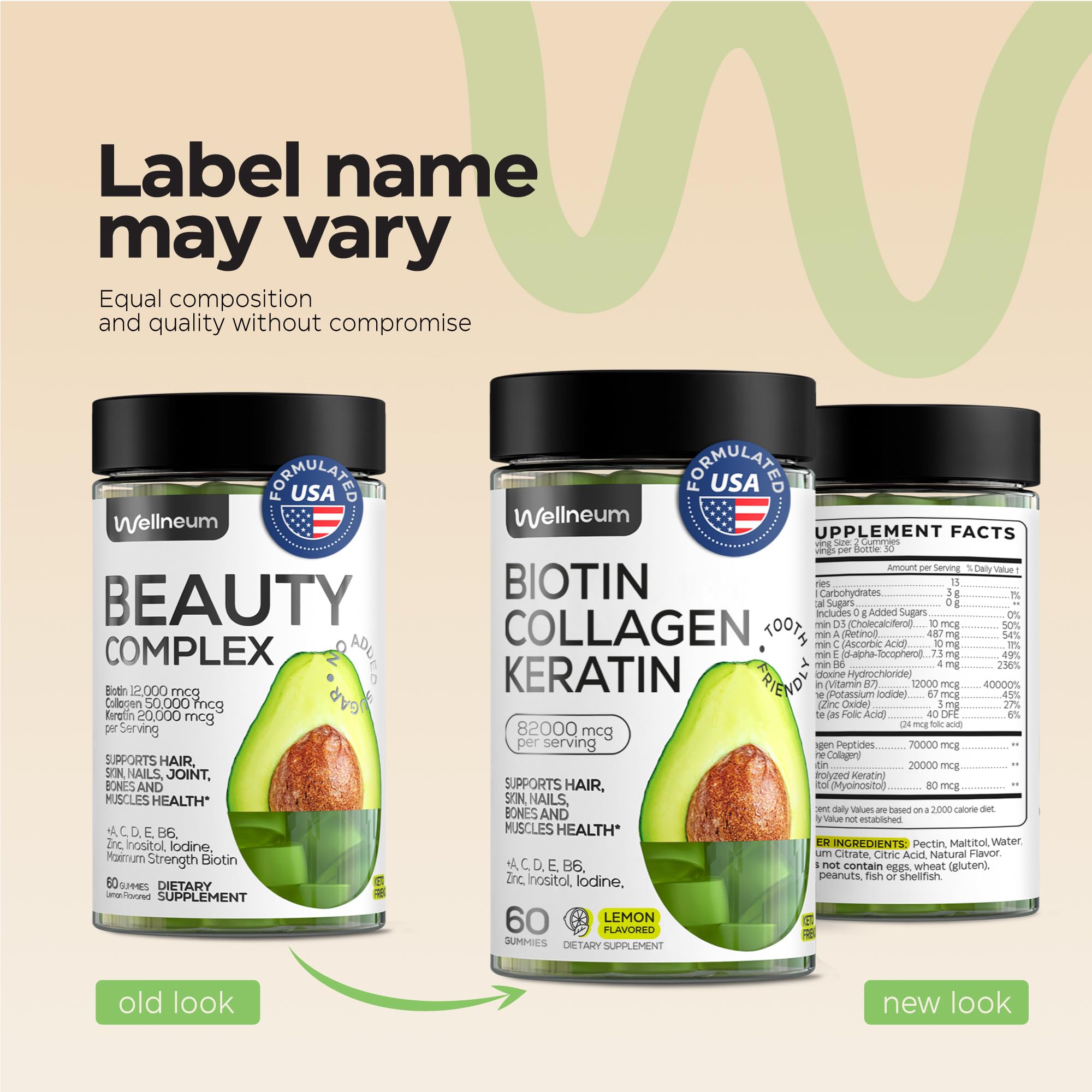Wellneum Gluten-free Non-GMO seal on bottle for dietary confidence.