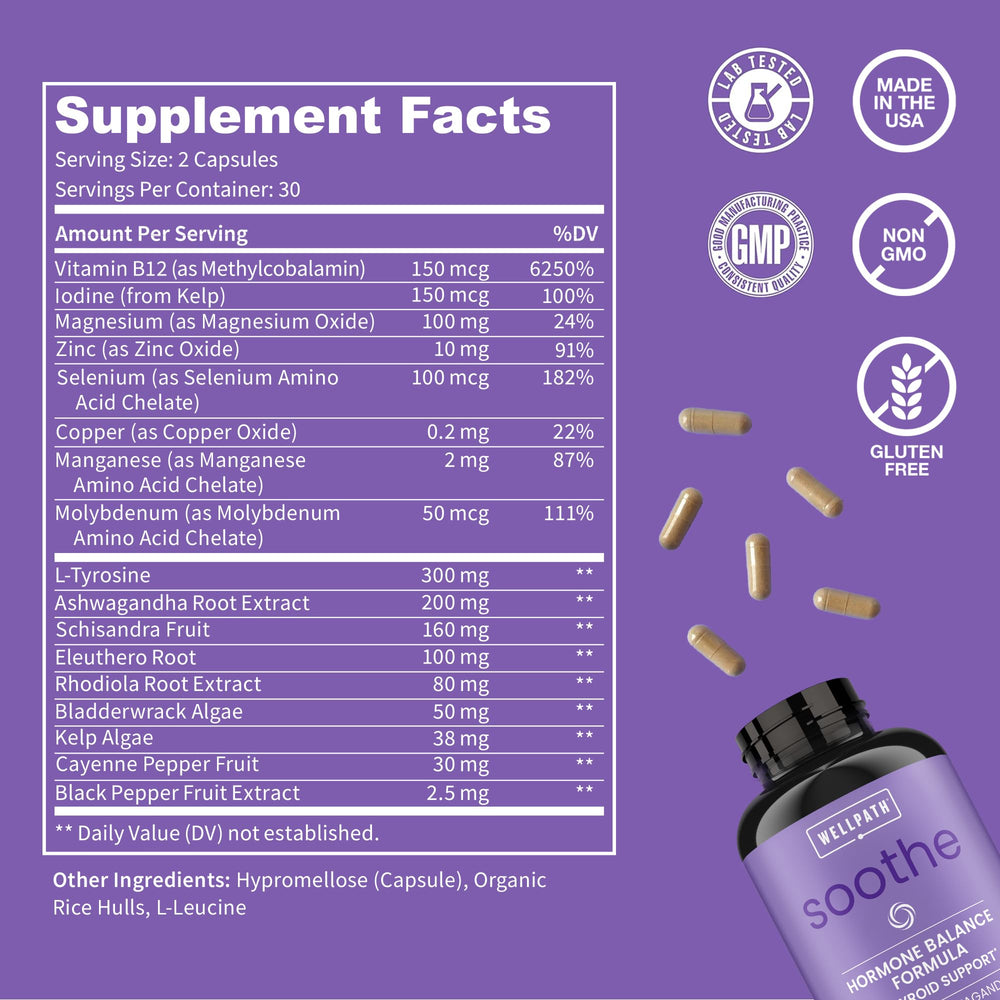 WellPath Soothe label zoom provides clear usage guidelines and branding.