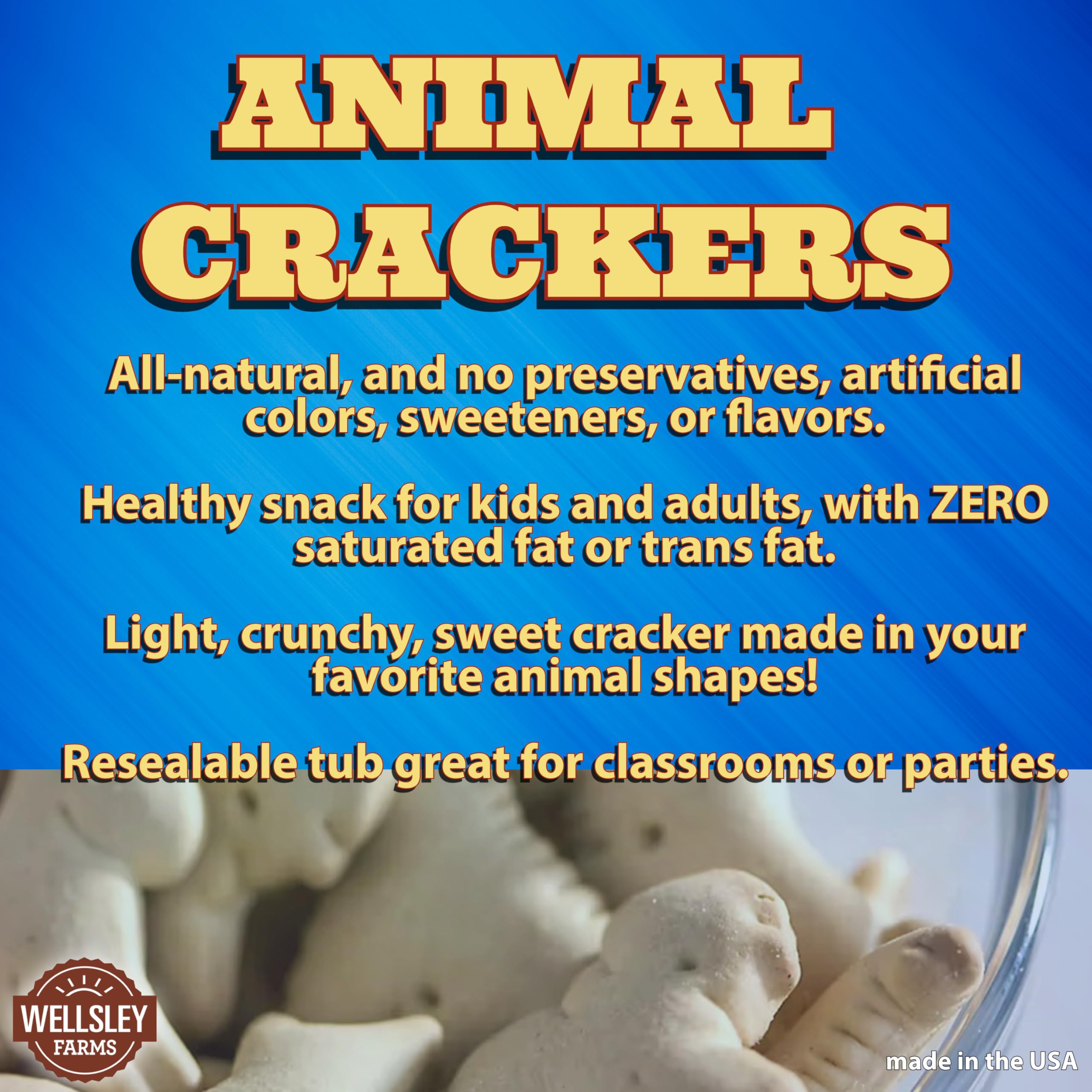 Wellsley Farms Animal Crackers natural ingredients emphasis