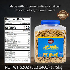 Wellsley Farms Animal Crackers resealable tub, convenient classroom or party snack
