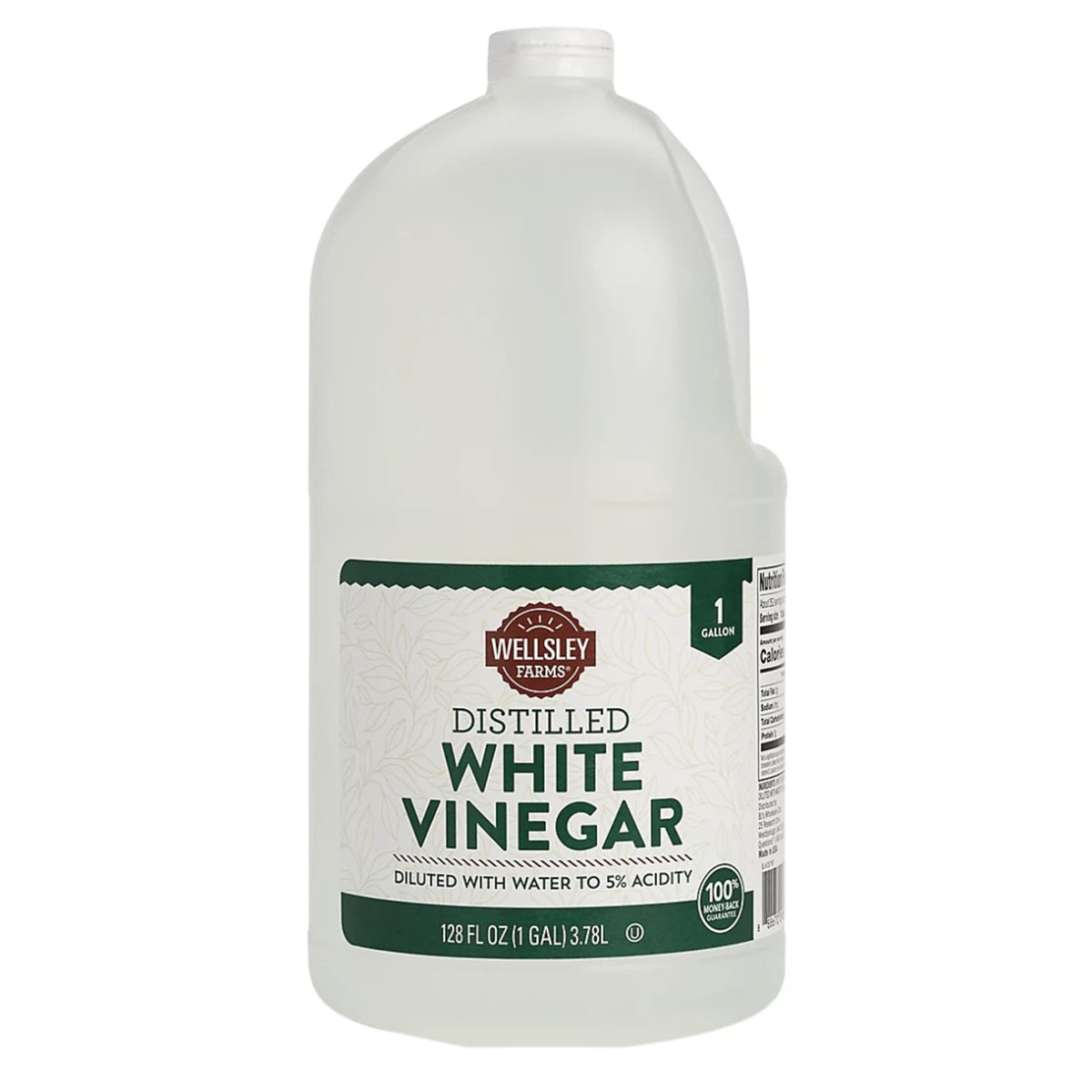 Wellsley Farms distilled white vinegar bottle pour for versatile kitchen use.