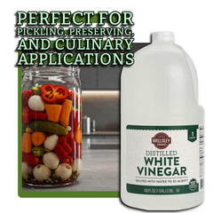 Gallon container on kitchen shelf indicating bulk value and convenience.