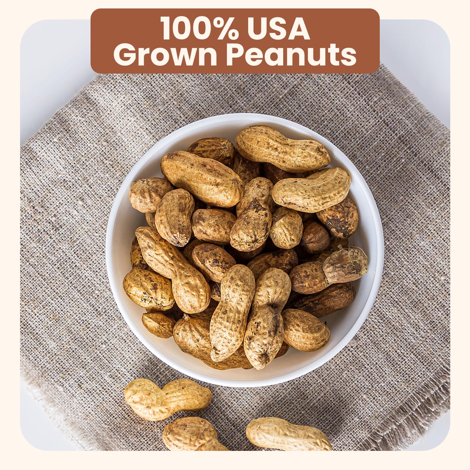 Wellsley Farms in-shell peanuts stay fresh in the shell with natural crunch.