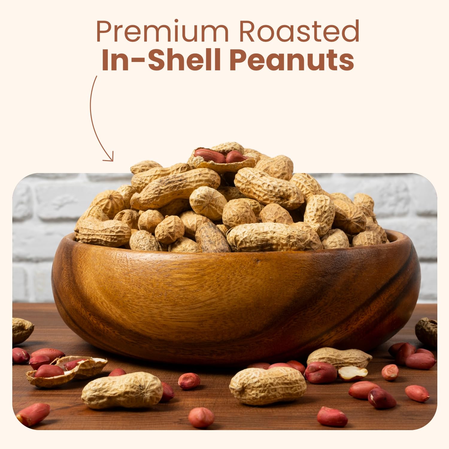 Wellsley Farms 5lb bag of in-shell peanuts for shareable gatherings and travel.